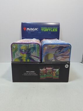 Magic Gathering Teenage Mutant Ninja Turtles Mini Tin Set Of 10 + Display (A3)